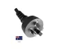 Preview: Netzkabel Australien Typ I auf C13, 1mm², AUS 3pin Typ I/IEC 60320-C13, SAA, schwarz, Länge 5m